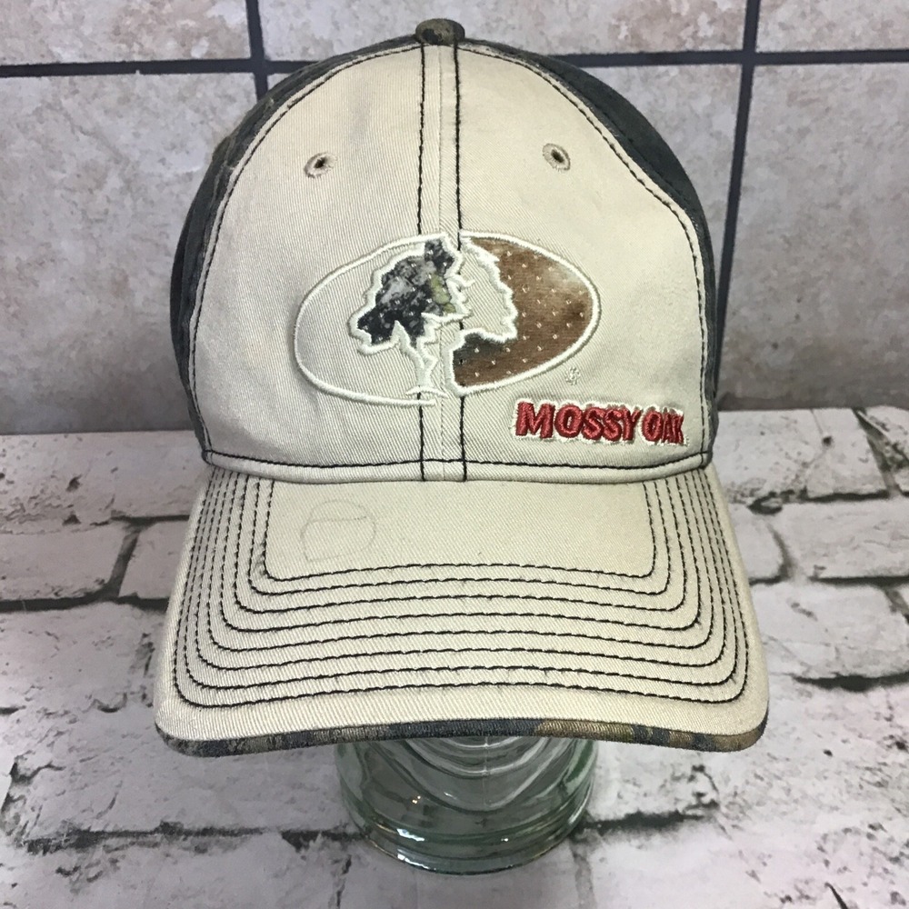 Mossy Oak Proflex Hat Sz L-XL 2 Tone Camo and Beige Ball Cap